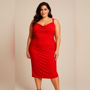 NWOT Sofia by Sofia Vergara Orange Midi Dress XXXL